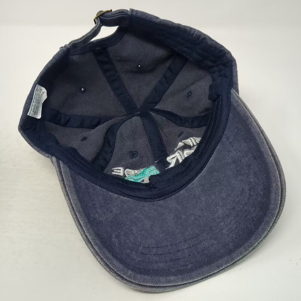 Blue White Baseball Cap Side By Side Hair Don't Care UTV Hat OSFM Slideback - Picture 7 of 9